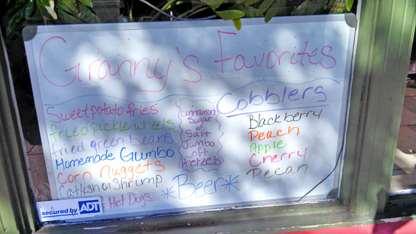 Hot Springs Restaurant Menu