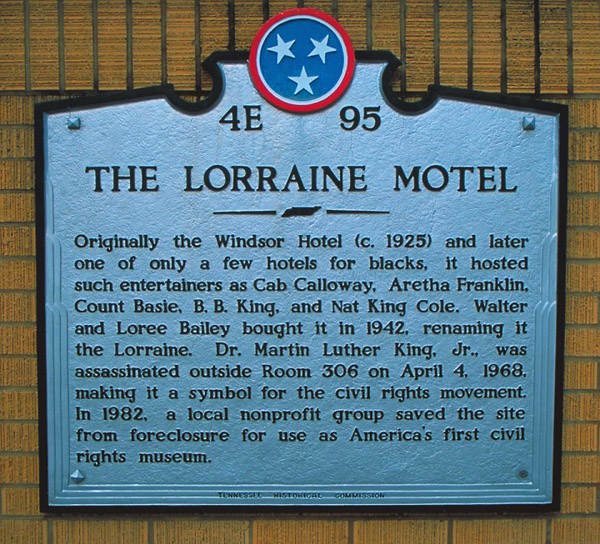 Lorraine Motel Plaque
